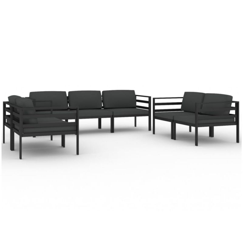 Zestaw mebli ogrodowych wypoczynkowy WaszeMeble 7-osobowy aluminium szary z poduszkami WM-3107796 1 kpl
