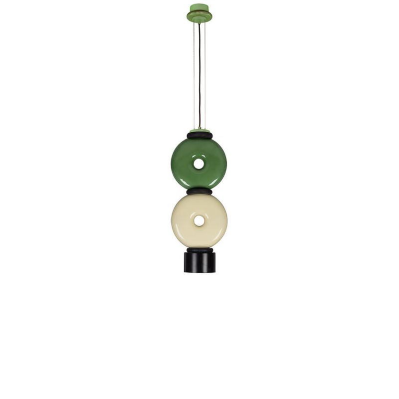 Lampa wisząca ILUMI Tonat zielony E27 1 źródło światła 1 szt.