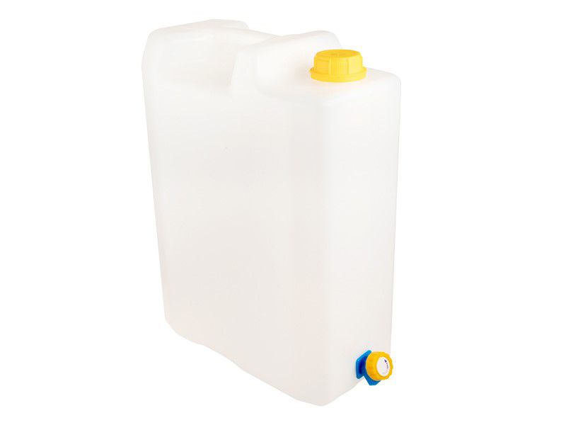 Pojemnik na wodę 20L z plastikowym zaworem, atest dla wody pitnej - Carmotion, 1szt.