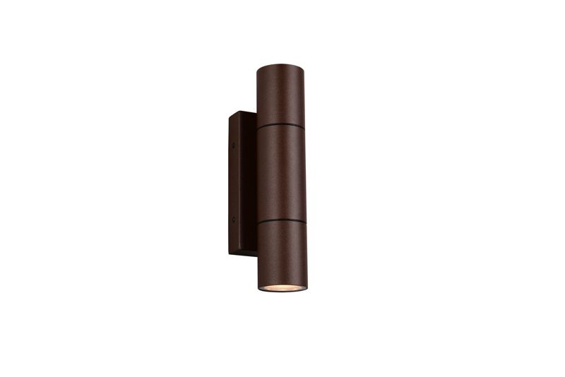 Kinkiet zewnętrzny tuba góra-dół Trio YAMUNA rdzawy 2xGU10 minix10W IP65 wym:23x7,5x8,5cm - 1 szt.