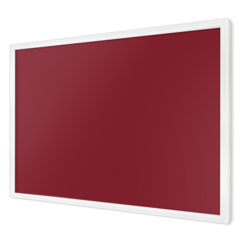 Tablica magnetyczna do salonu Wallfluent 60x40 Żywy bordowy w białej ramie 1szt