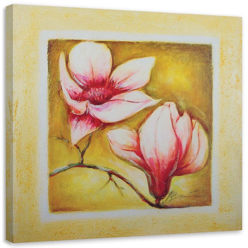 Obraz na płótnie Feeby Dwa kwiaty z drzewa wiśniowego 40x40cm 1szt