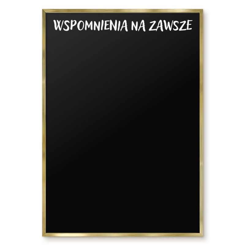 Tablica Magnetyczna Do Notatek Tulup 70x100 cm Wspomnienia na zawsze 5 - Złota rama Do salonu, sypialni 1 szt.