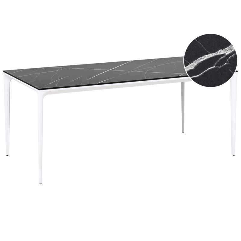 Stół ogrodowy Sovareto 180 cm 90 cm Efekt marmuru Czarny marmur 1 szt.