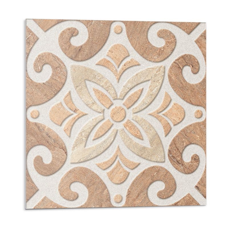 Kafelki samoprzylepne Wallfluent 50x50 cm Ornamentalny wzór kwiatów w stylu klasycznym 4 szt.