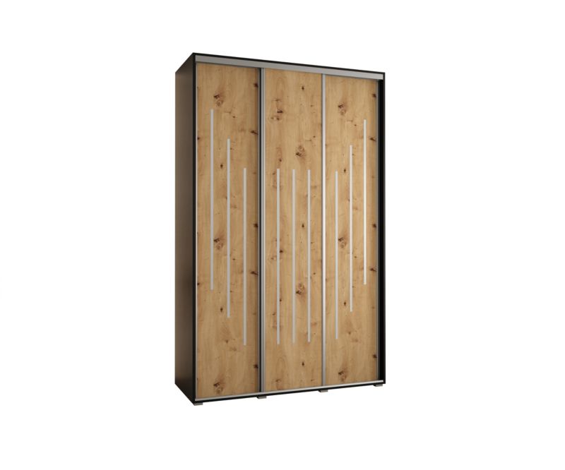 Szafa przesuwna Abiks DAVOS 8 wysoka szer.160cm gł.60cm czarny/artisan/srebrny 1szt.