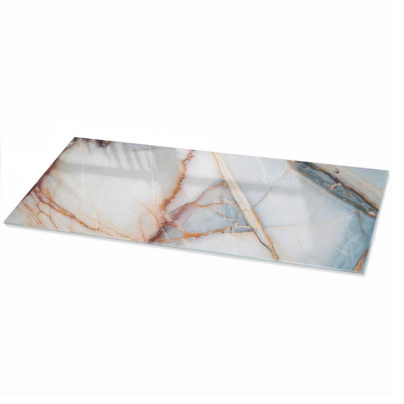 Blat Szklany ArtPrintCave 125x50 cm Marmurowa elegancja 1 - z Nadrukiem 1 szt.