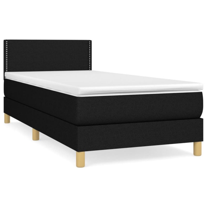 Łóżko kontynentalne WaszeMeble 90x190 cm czarne WM-3140499 1 szt.