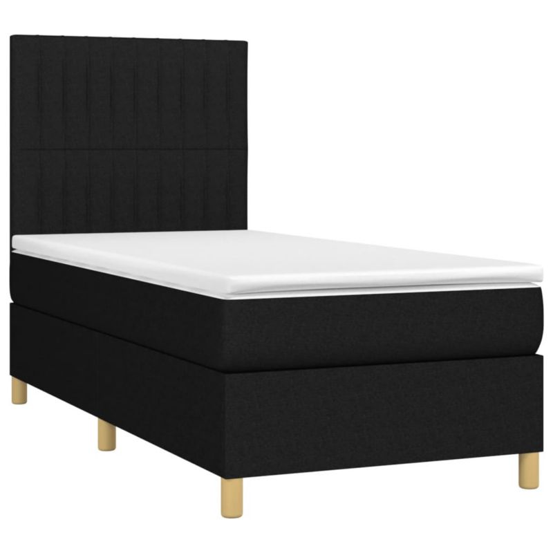 Łóżko kontynentalne WaszeMeble 90x200 cm czarne WM-3135567 1 szt.