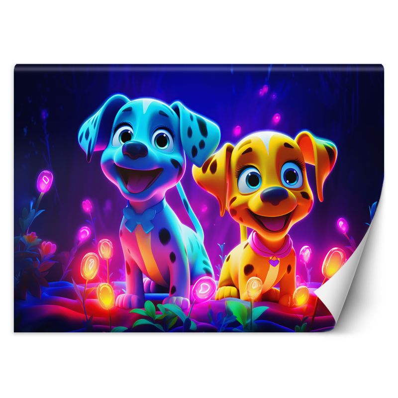 Fototapeta Feeby Urocze psy neon 400x280 1 szt