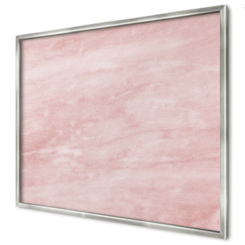 Tablica magnetyczna do salonu Wallfluent 80x60 Różowa faktura w srebrnej ramie 1szt