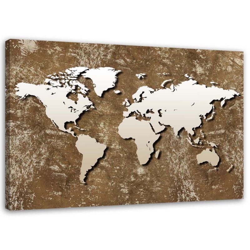 Obraz na płótnie Feeby Stara mapa świata retro 100x70cm 1szt