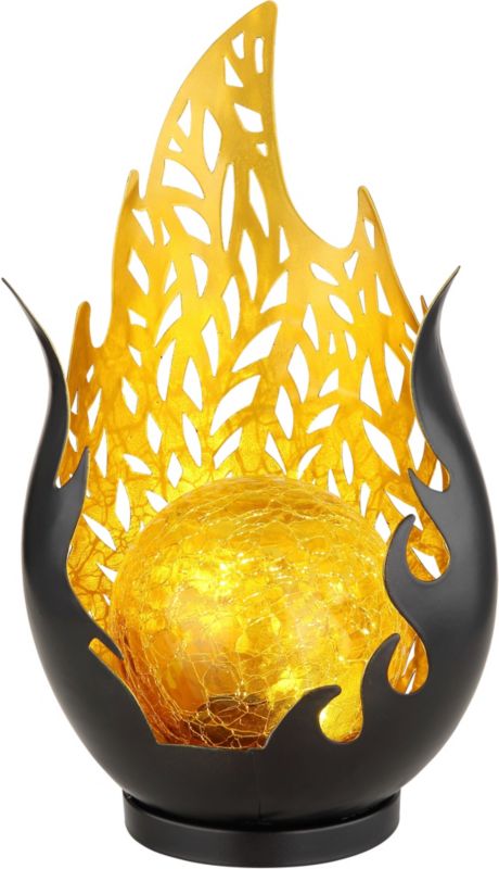 Lampa stojąca solarna Globo Lighting Solar czarno-złota 0,06 W IP44 1 szt.