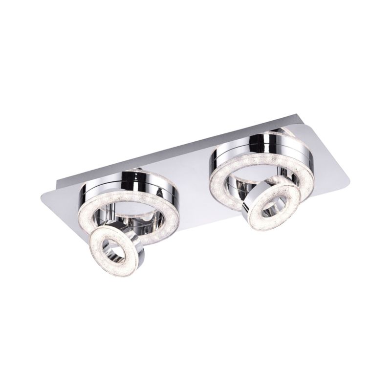 Lampa sufitowa Leuchten Direkt TIM chromowana 4 x LED 12W 1200lm wym:13x40x17cm IP20 -1 szt.
