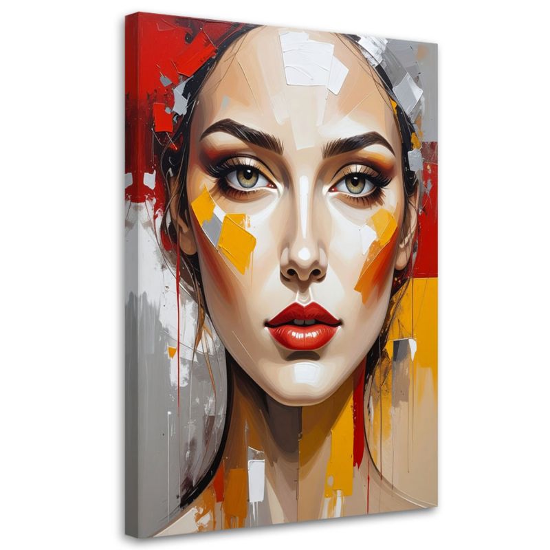 Obraz do salonu sypialni Feeby Kobieta Portret Abstrakcja 40x60cm 1szt