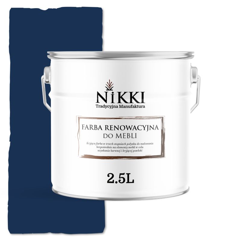 Farba do Mebli Kuchennych Renowacyjna NIKKI Niebieski kobaltowy RAL5013 Mat 2.5L
