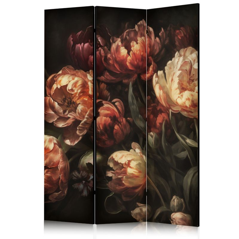 Parawan Muralo Jednostronny Piwonie w Stylu Vintage Kwiaty 135x172 cm 1 szt.