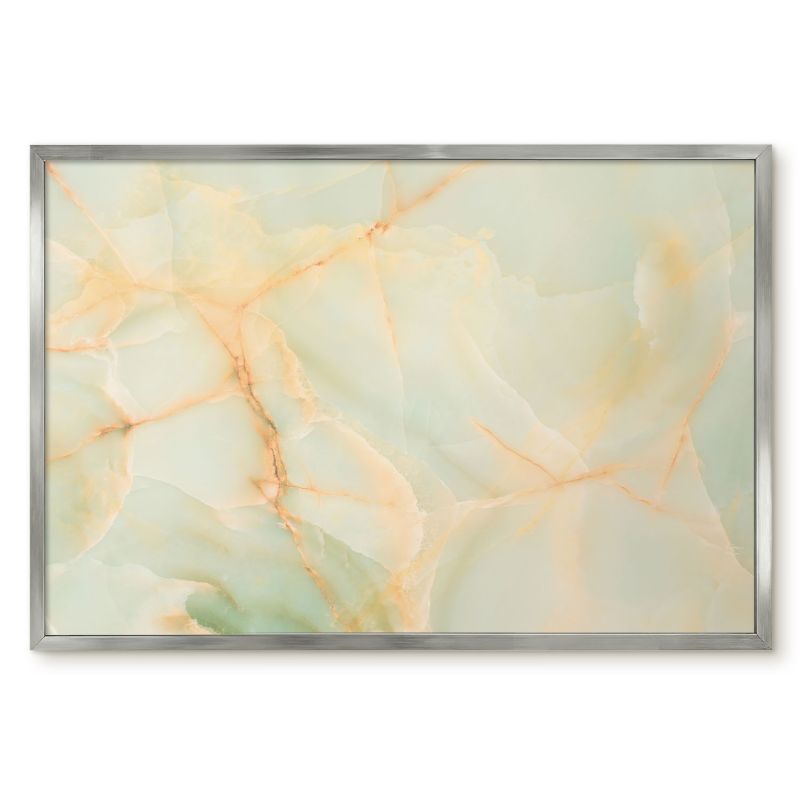 Tablica Magnetyczna Dekoracyjna Tulup 60x40 cm Marmurowa elegancja 3 - Srebrna rama Do salonu, sypialni 1 szt.