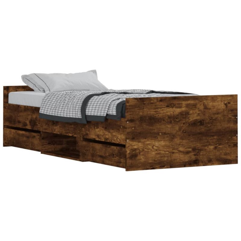 Łóżko drewniane WaszeMeble 90x200 cm brązowe WM-3203807 1 szt.