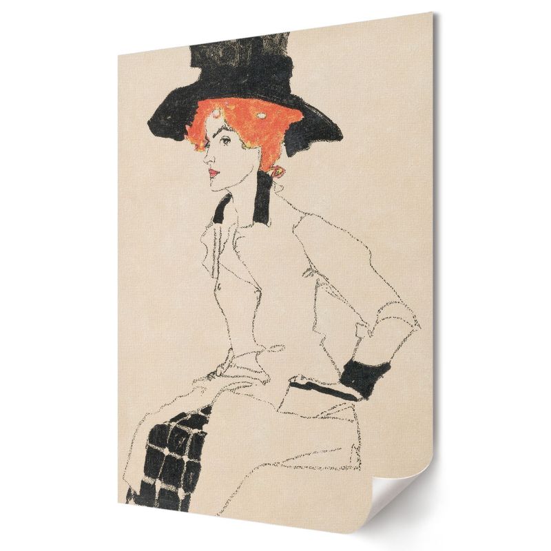 Plakat canvas Wallfluent Format A2 Portret kobiety II Artysta Egon Schiele 1 szt.