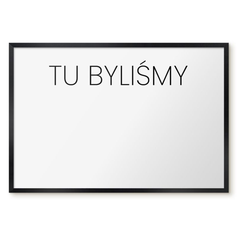 Tablica Magnetyczna Tulup 60x40 cm Tu byliśmy 3 - Czarna rama Do salonu, sypialni 1 szt.