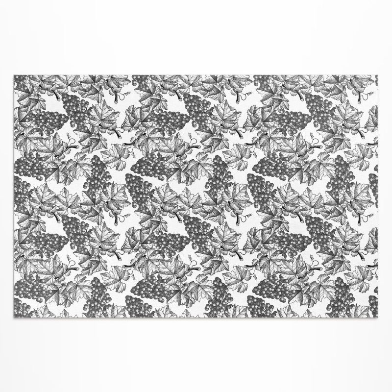Winylowy Chodnik Zewnętrzny Wallfluent 80x120 cm Winorośle szkic w stylu vintage 1 szt.