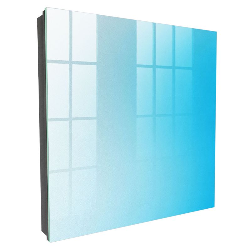 Nowoczesna Skrzynka Na Klucze Tulup 30x30 cm Niebieski gradient - Czarna - Otwierana na lewo 1 szt.