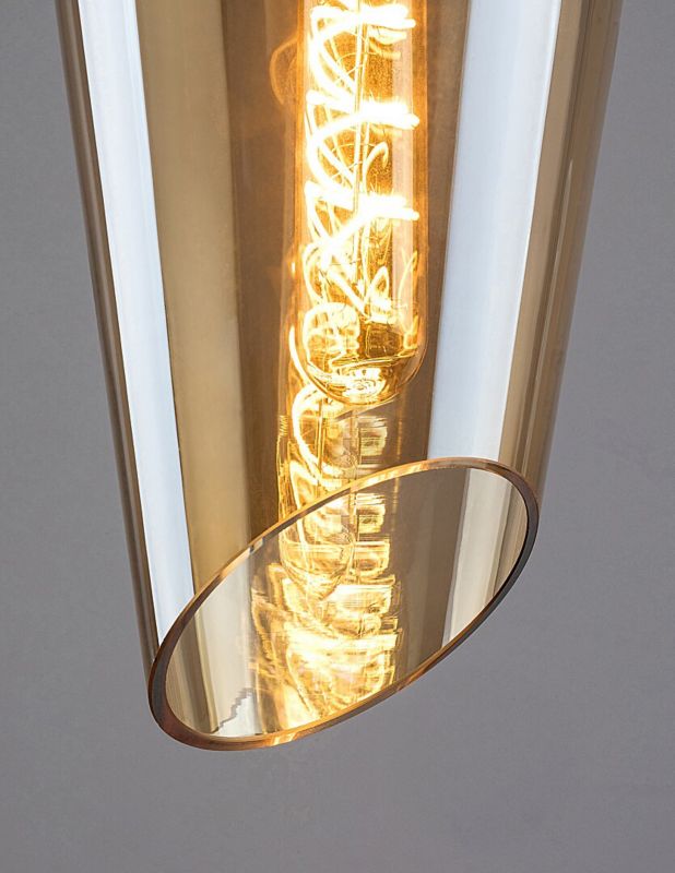 Lampa wisząca Rabalux Bellini czarno-bursztynowy 1xE27x60W IP20 wym:100x14x14cm - 1 szt.