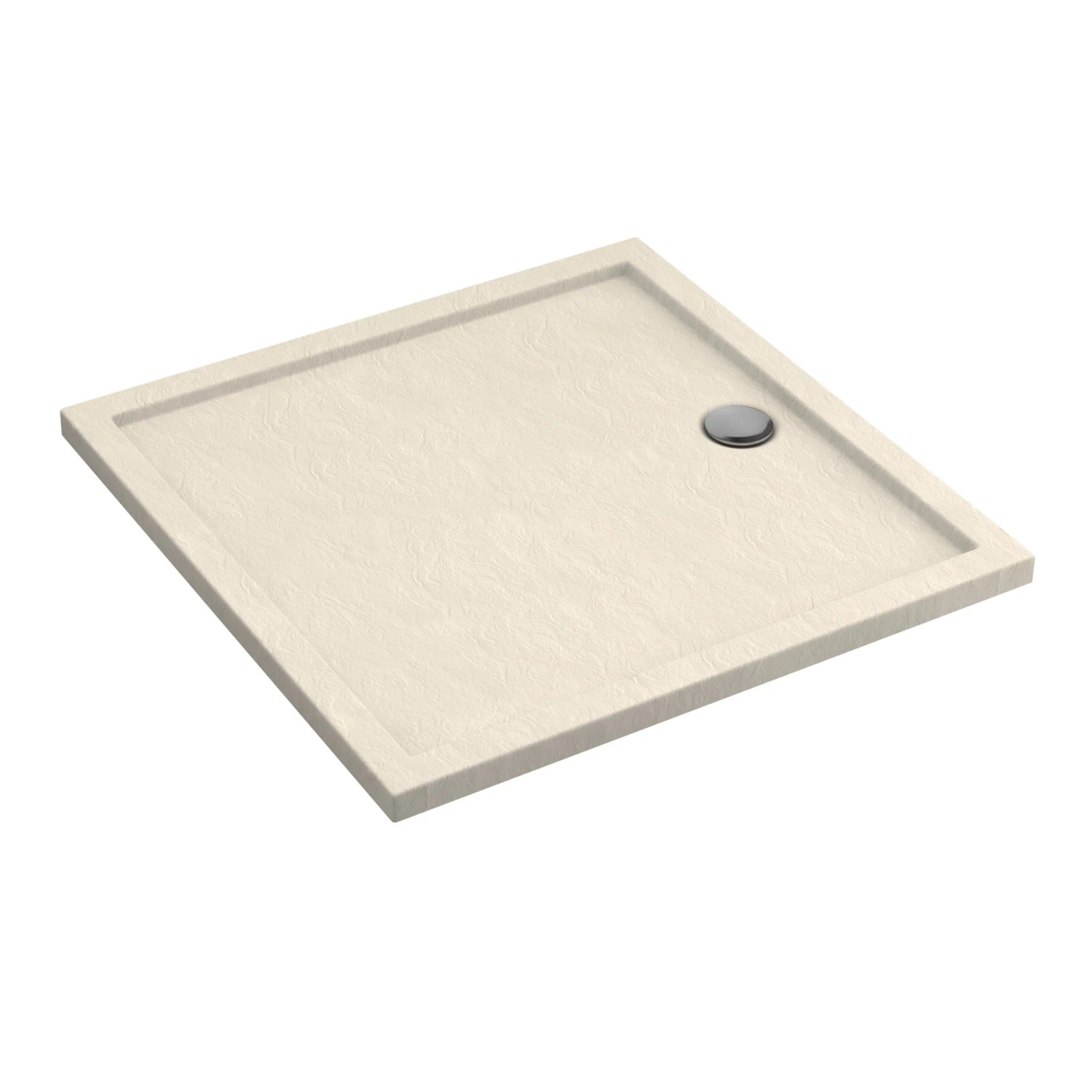Brodzik kwadratowy Schedpol Larix 80x80x4,5 cm kaszmir strukturalny