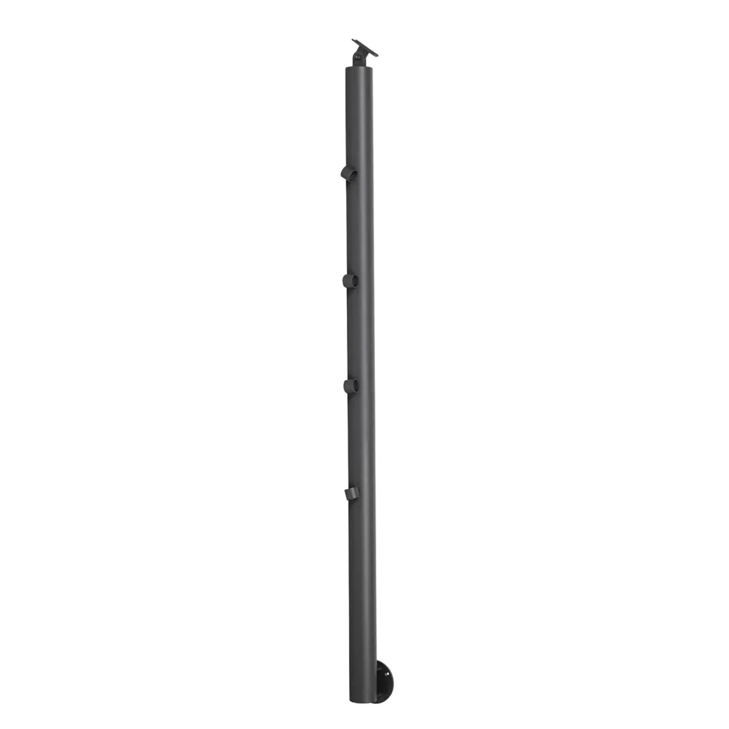 Kornik Słupek okrągły pionowy z przelotkami nierdzewny 80 x 1200 mm antracyt