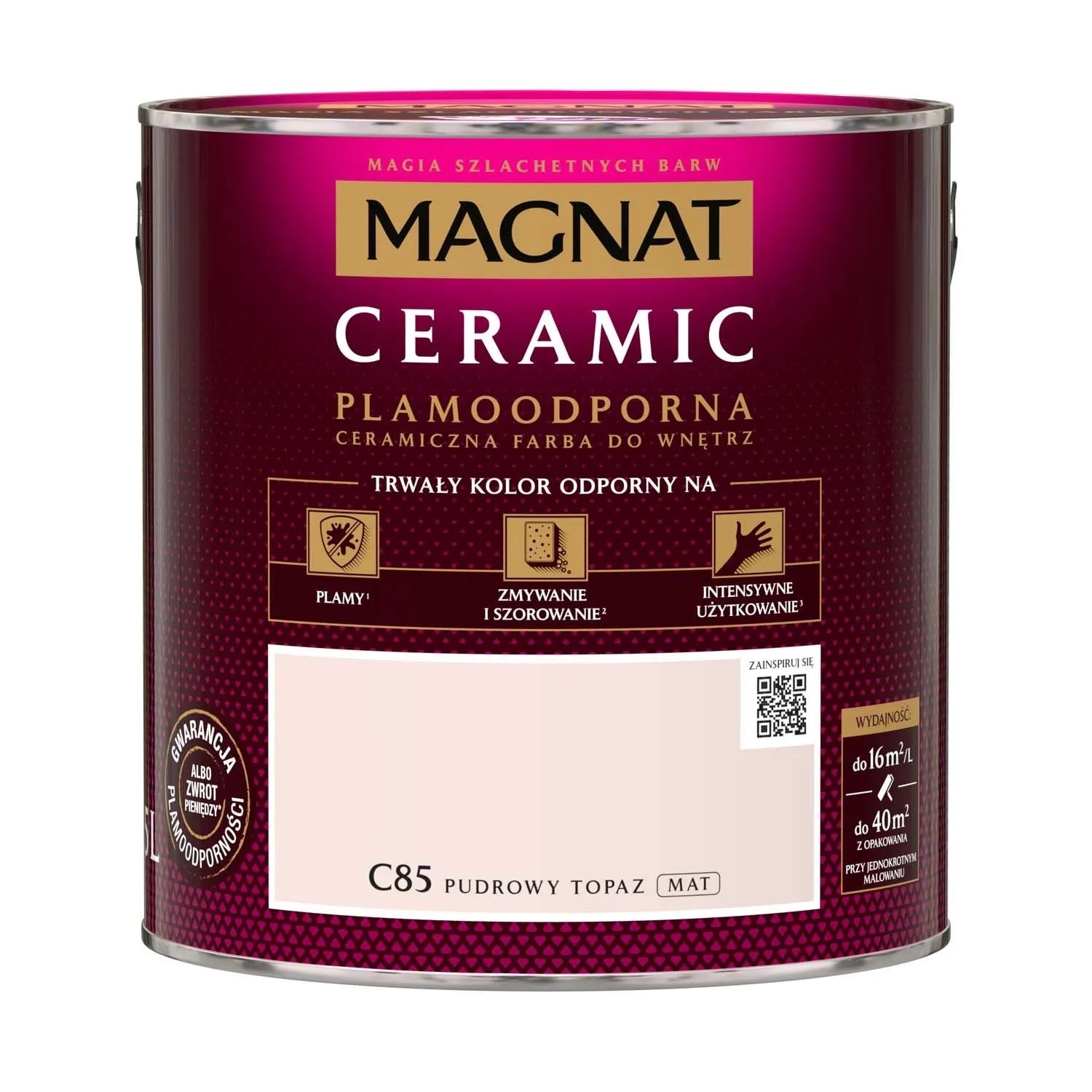 Farba Magnat Ceramic pudrowy topaz 2,5L