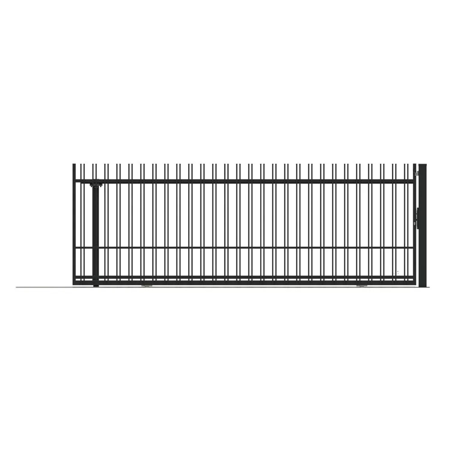 Brama Alabama antracyt bez przeciwwagi lewa - 400 x 152 cm