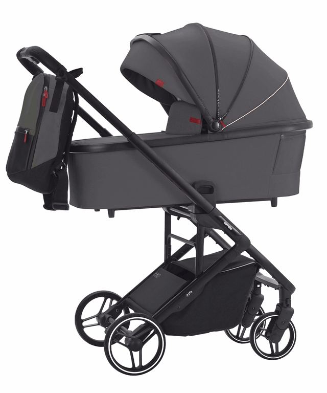 Carrello Alfa - uniwersalny wózek głęboko-spacerowy 2 w 1-Falcon Grey
