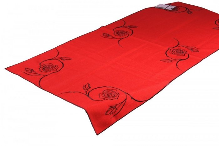 Obrus Haftowany Bruna 35x170 cm kolor: Czerwony wz. 77-1