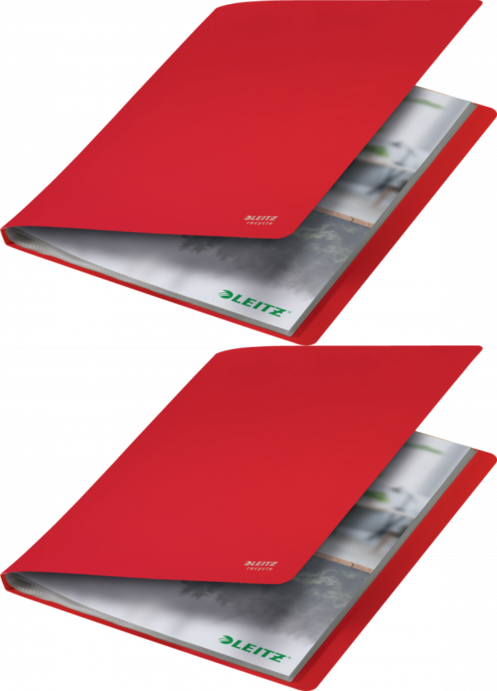 2x Album ofertowy Leitz Recycle, A4, 20 koszulek, czerwony