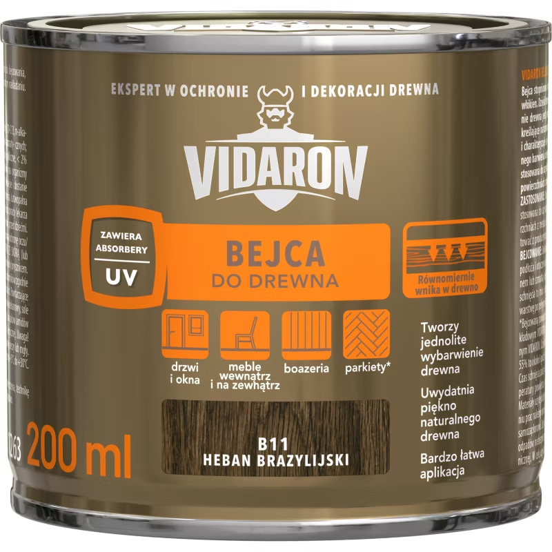 Bejca do drewna Vidaron B11 Heban Brazylijski 0,2L