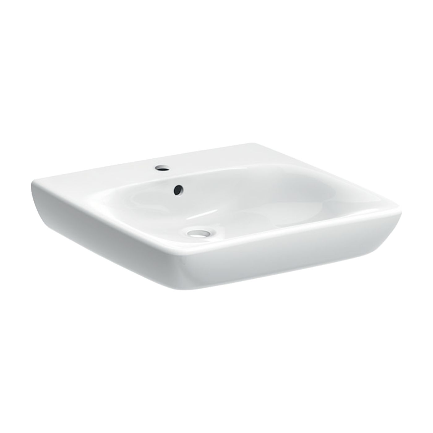 Darmowa Dostawa - Umywalka 65.5x55 cm prostokątna ścienna dla niepełnosprawnych biała Geberit Selnova Comfort 500188017