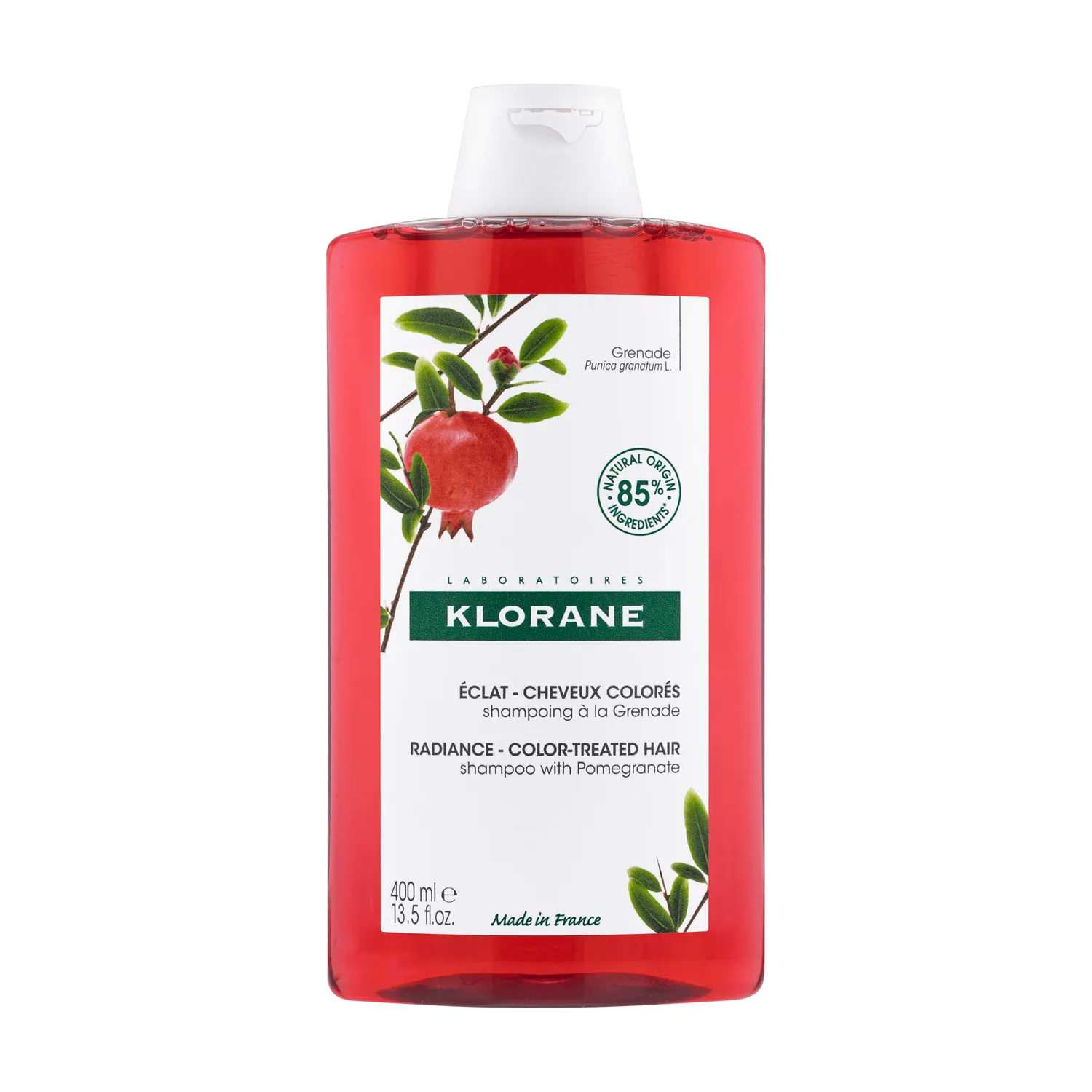 Klorane - szampon na bazie wyciągu z granatu, do włosów farbowanych, 400 ml