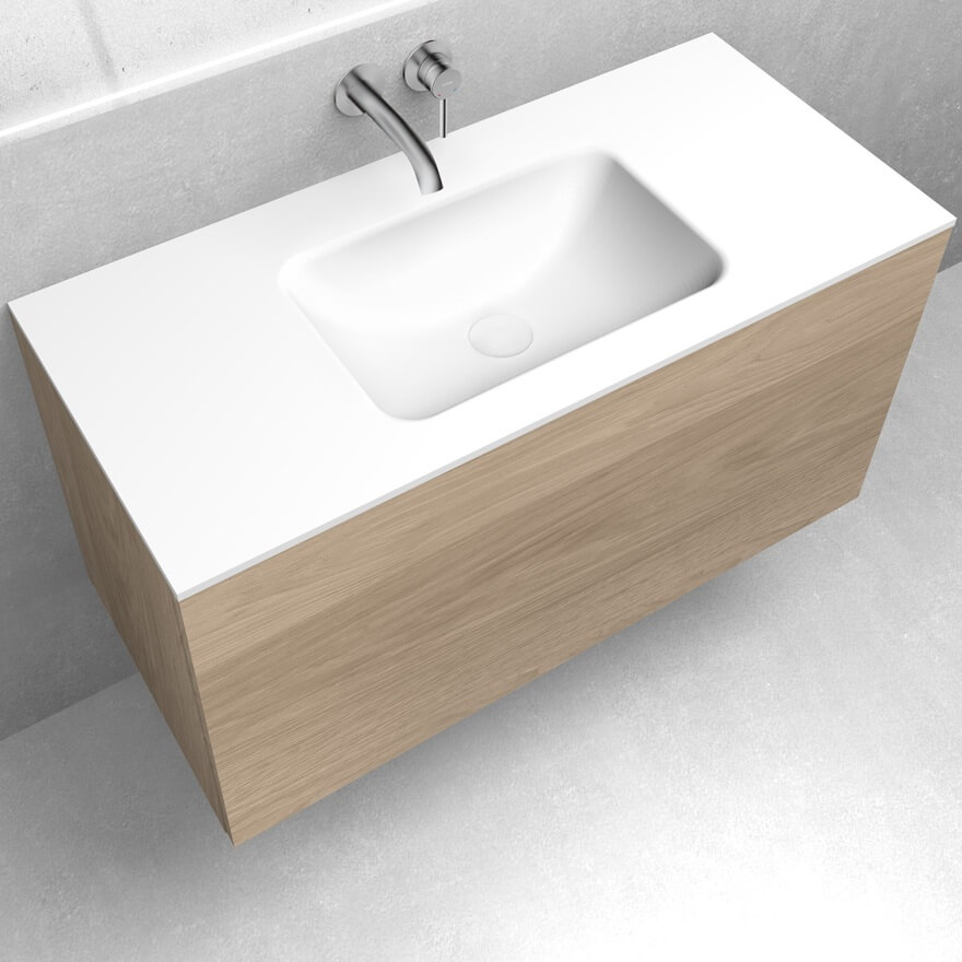 Oltens Kalla umywalka 100,2x46 cm meblowa LavaForm biały mat 40208900 - Wysyłka w 24h