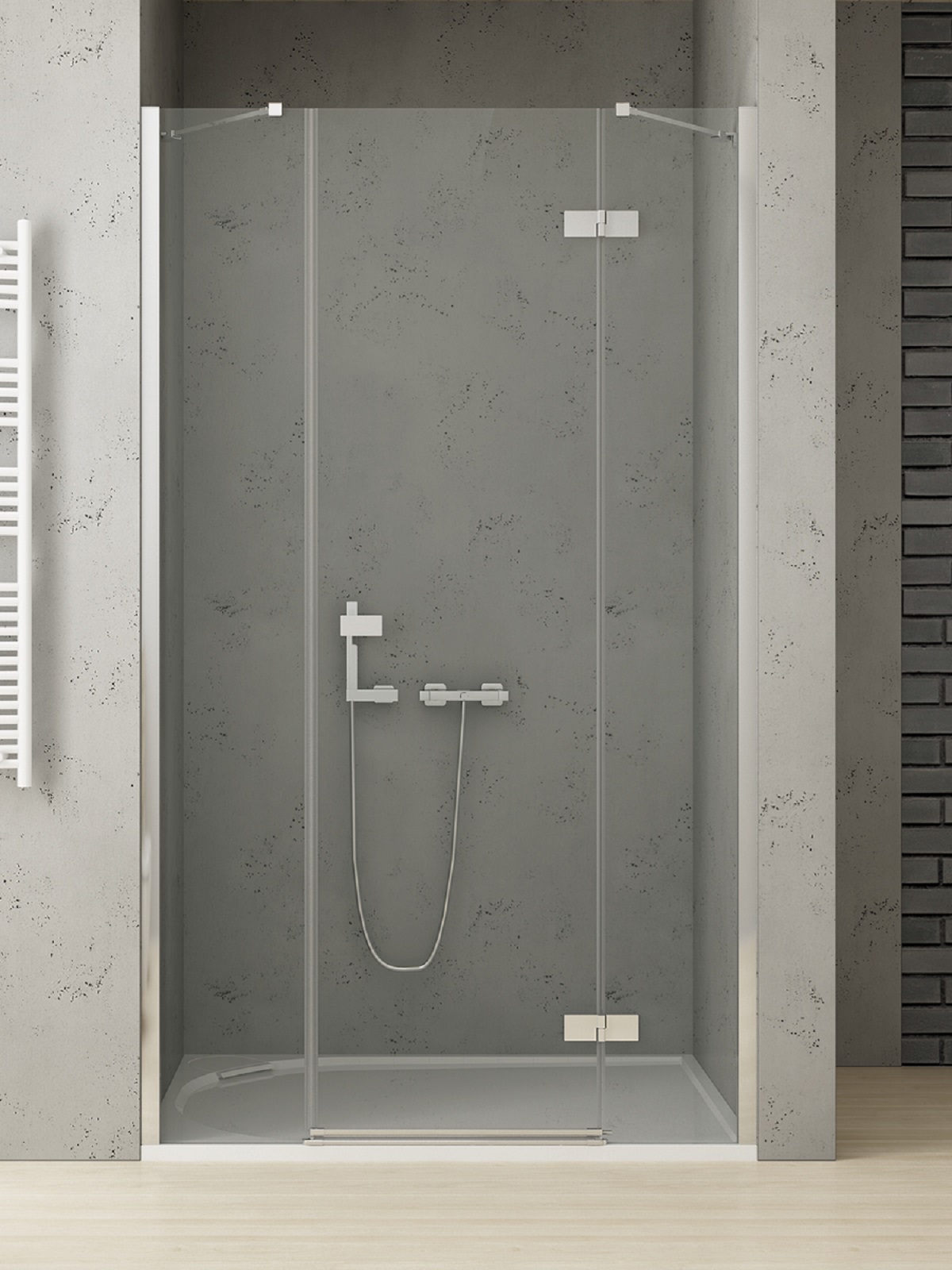 New Trendy Reflexa drzwi prysznicowe 130 cm uchylne prawe chrom połysk/szkło przezroczyste EXK-5079