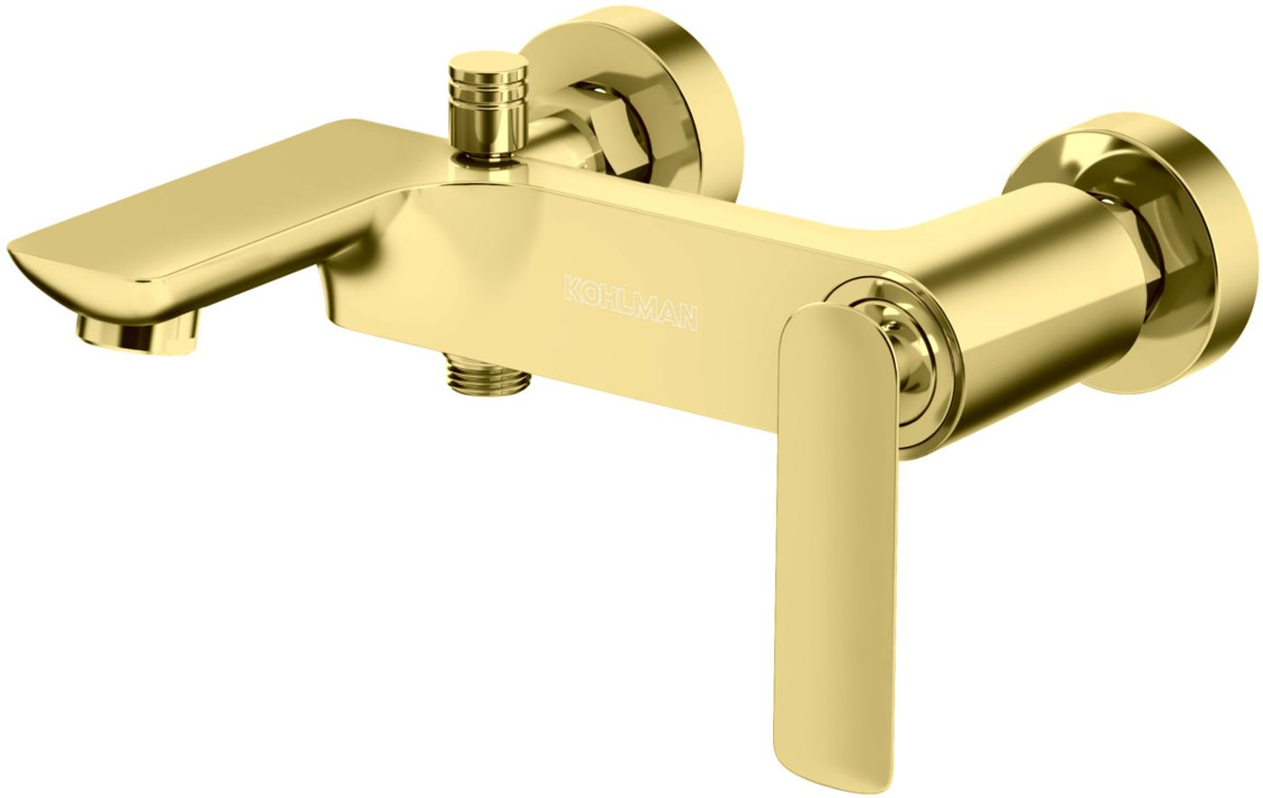 Kohlman Experience Gold bateria wannowo-prysznicowa ścienna złoty połysk QW110EGD - Wysyłka w 24h