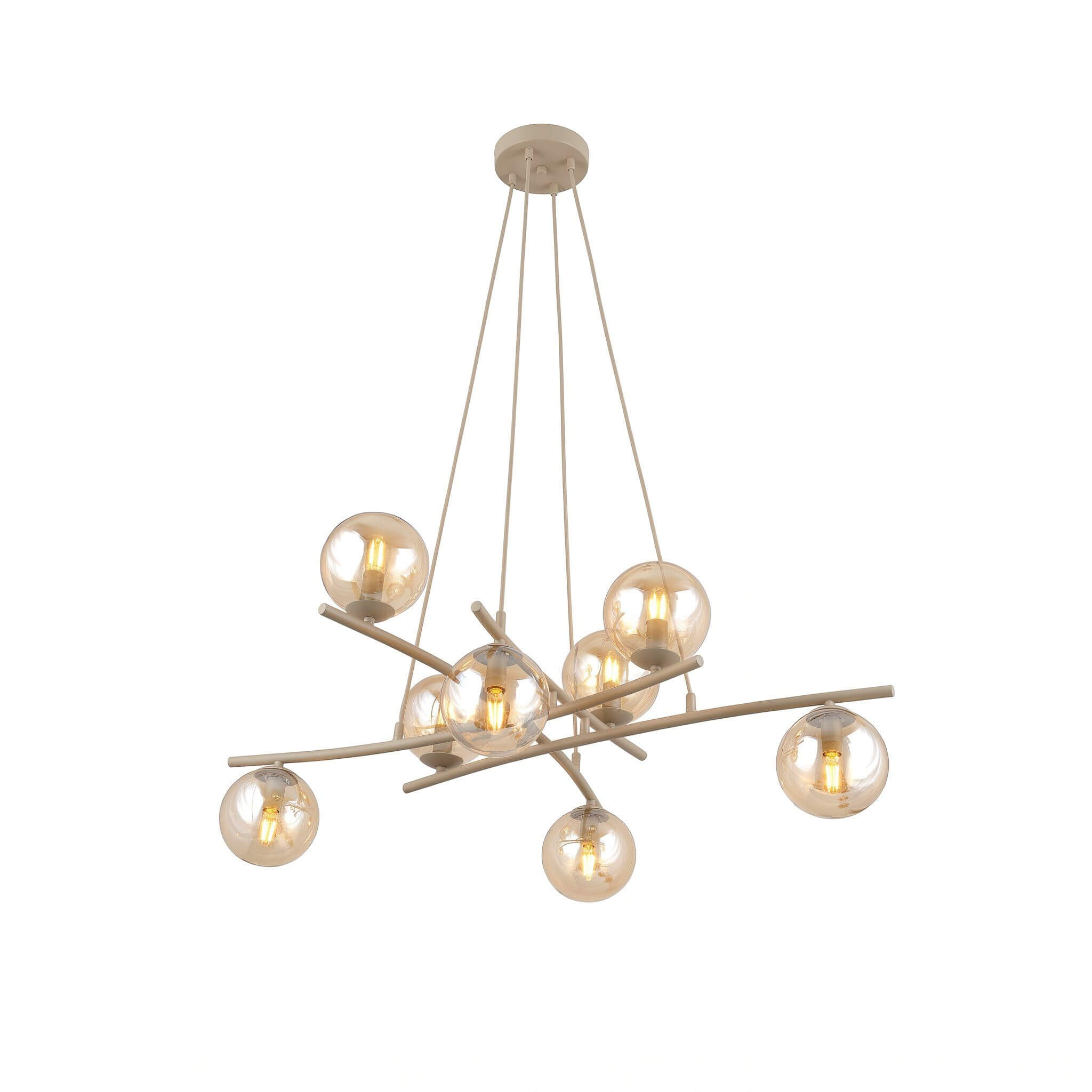 Emibig Essa lampa wisząca x10 W beżowa 1798/8