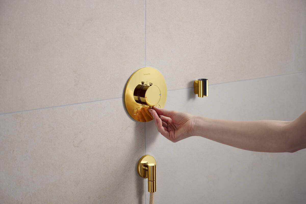Hansgrohe FixFit Fine S przyłącze kątowe złoty optyczny polerowany 28882990