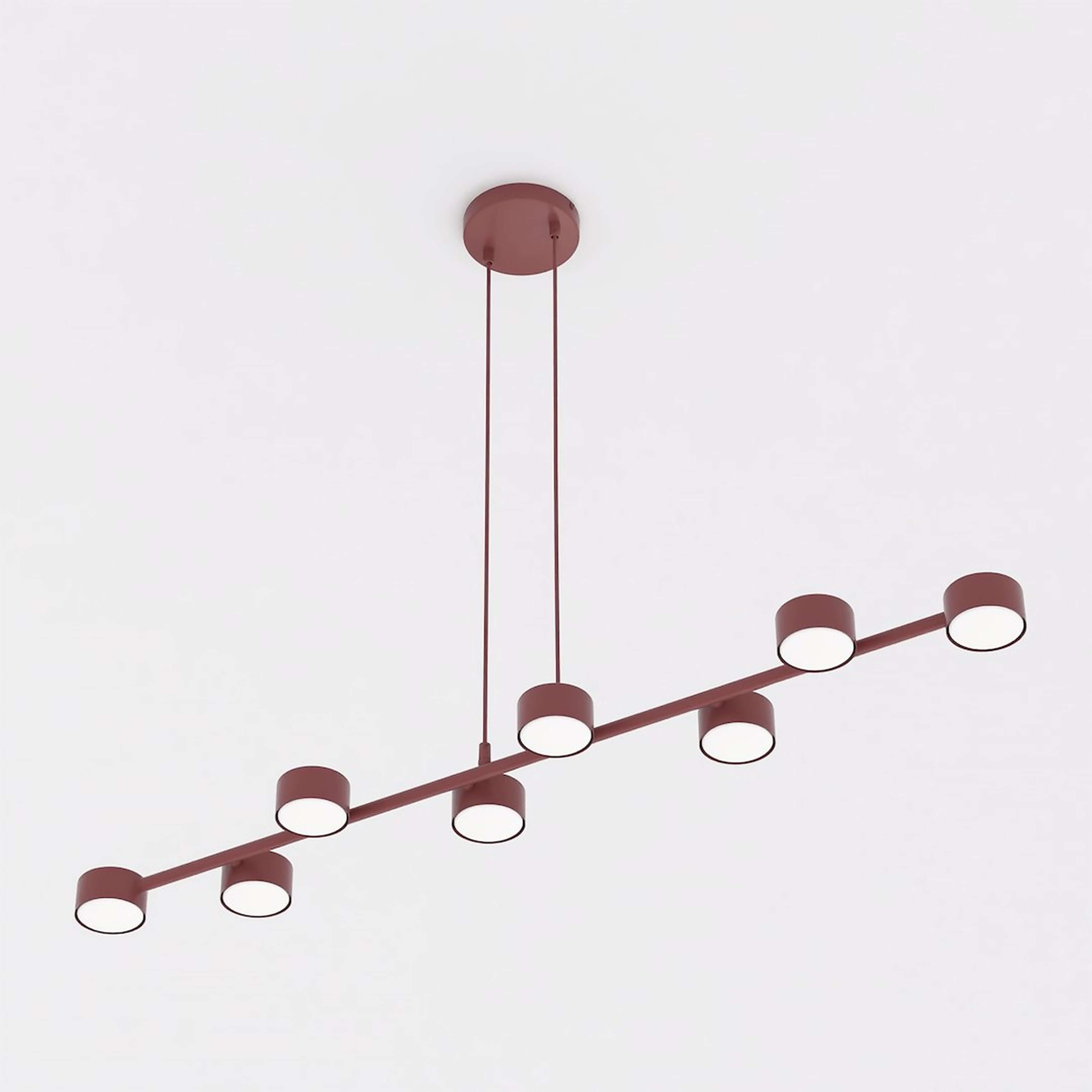 Emibig Megara lampa wisząca 8x10 W burgundy 1706/8