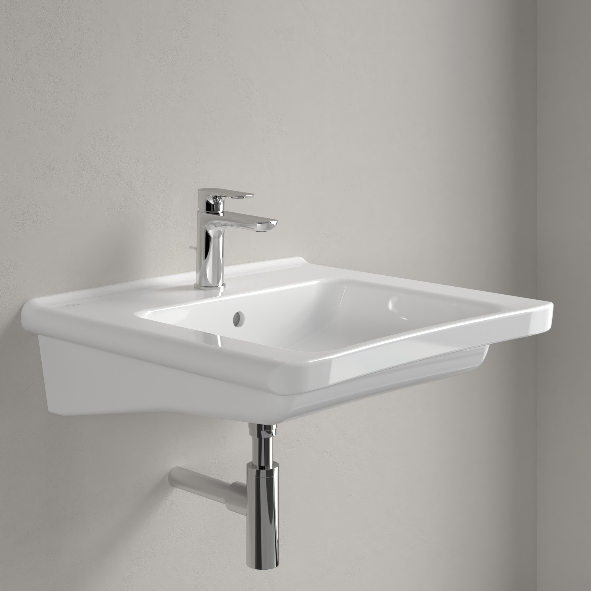 Villeroy & Boch ViCare umywalka 60x55 cm prostokątna ścienna AntiBac CeramicPlus Weiss Alpin 4A8060T2