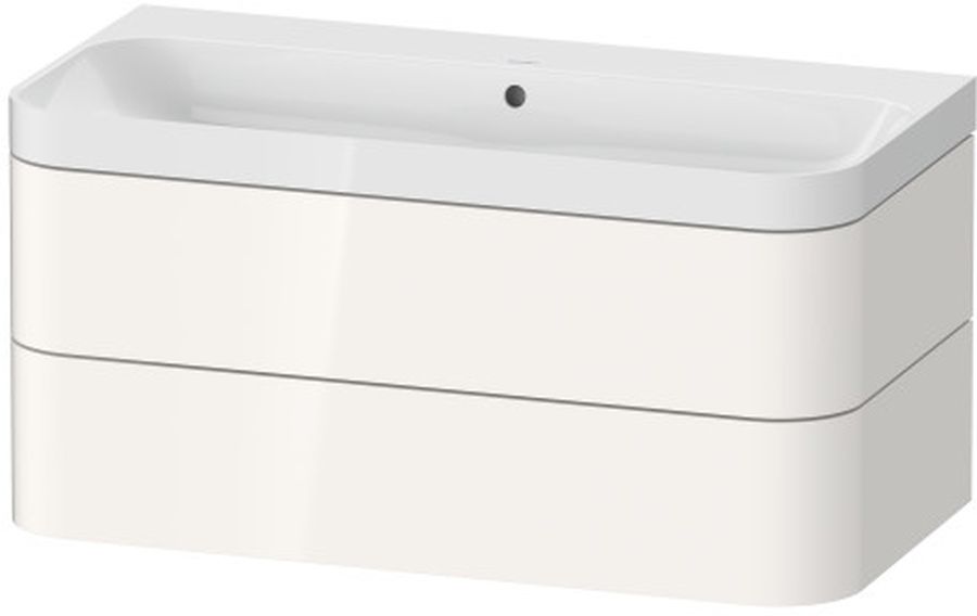 Duravit Happy D.2 umywalka z szafką 97,5 cm białą HP4348N2222