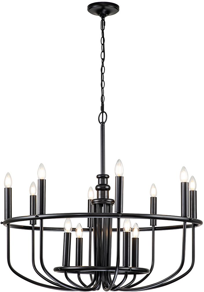 Elstead Lighting Capitol Hill lampa wisząca 12x40 W czarna KL-CAPITOL-HILL12-BLK