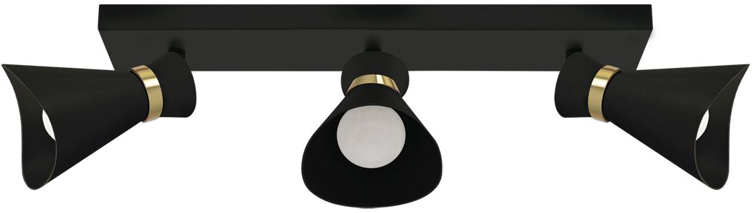 Strühm Loreta lampa podsufitowa 3x35 W czarna/złota 04223