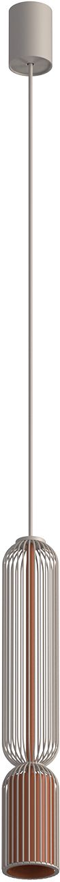 Nowodvorski Lighting Singles B lampa wisząca 1x10 W beżowa/terakota 12198