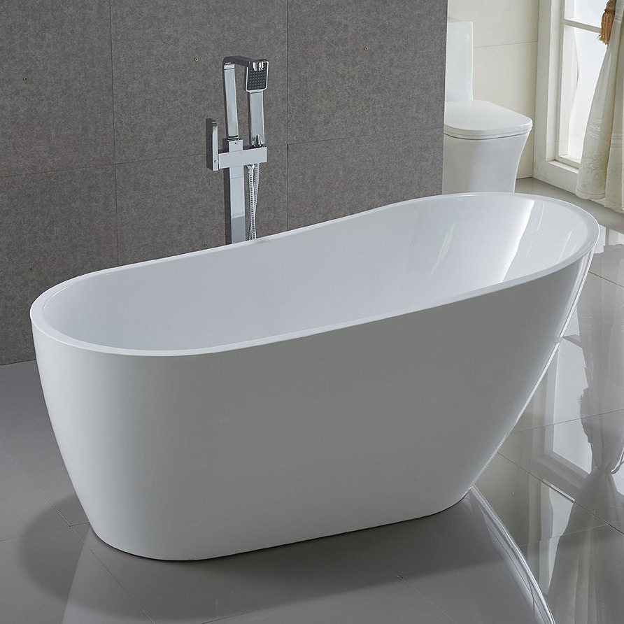 Aqualine Tisa wanna wolnostojąca 150x75 cm owalna akrylowa biała E1575